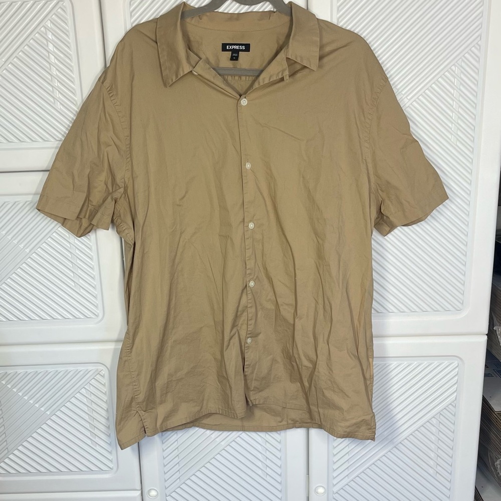 Express Men's Tan Shirt